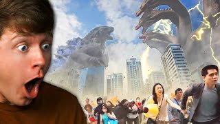 GODZILLA vs KING GHIDORAH in REAL LIFE Reaction [upl. by Irra]