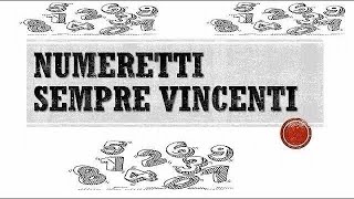 TABELLA NUMERETTI VINCENTI SETTEMBRE 2024 [upl. by Staal]