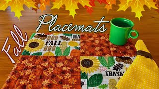 How To Sew 4 Patch Placemats  The Sewing Room Channel [upl. by Ardnazil]