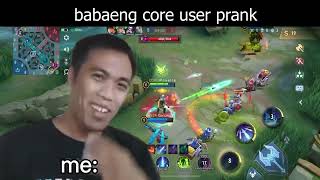 BABAENG MALAKAS MAG CORE PRANK  NAG ON MIC AKO AFTER GAME  MEOS VELANCE [upl. by Irfan]