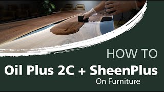 How to oil an epoxy river table with Oil Plus 2C and SheenPlus  Rubio Monocoat [upl. by Ellevart402]