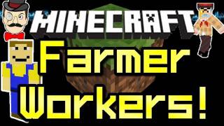 Minecraft Mods  FARMER WORKER  Farming Men Auto Build Farms [upl. by Netram]