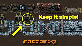 Efficient Train Loading and Unloading  Factorio Beginner Guide  Tutorial [upl. by Grosberg]