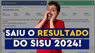 SAIU O RESULTADO DO SISU 2024  O QUE FAZER AGORA [upl. by Novoj]