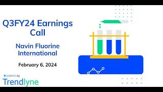 Navin Fluorine International Earnings Call for Q3FY24 [upl. by Sesmar]