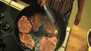 How to Make Pan Seared Pork Chops with Grapes amp Red Wine [upl. by Guibert705]