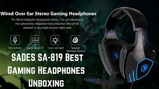 SADES SA819 35mm Surround Stereo Wired Gaming Headset [upl. by Attiuqehs]