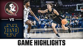 Florida State vs Notre Dame Game Highlights  202324 ACC Men’s Basketball [upl. by Gordy]