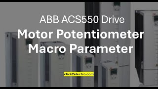 ABB ACS550 drive motor potentiometer macro parameter amp programming english [upl. by Aligna306]