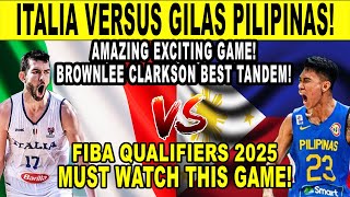 GILAS PILIPINAS vs ITALIA Amazing Coach Tim Cone Plays FIBA Qualifiers 2k [upl. by Trebleda]