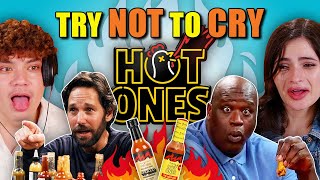 Try Not to Cry  People Vs Hot Ones Spicy Challenge [upl. by Jordana]