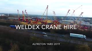 Weldex crane hires yard from the air [upl. by Ellehcer]