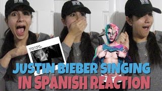 JUSTIN BIEBER quotDESPACITO REMIXquot REACTION Justin Bieber singing in Spanish  Just Sharon [upl. by Yelrehs]