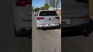 VW Golf 8 GTi epic Downpipe exhaust sound discovermyafrica popsandbangs [upl. by Marceau]