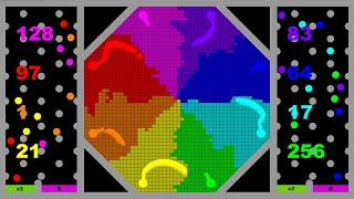 Multiply or Release  8 Colors  Algodoo Marble Race [upl. by Trebmer289]