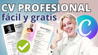 Como hacer un CURRICULUM en Canva PROFESIONAL y GRATIS 2023 [upl. by Eednak]