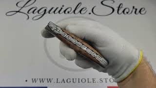 Laguiole Knife with Double Chiseled Plates and Thuya Wood Handle [upl. by Frieder226]