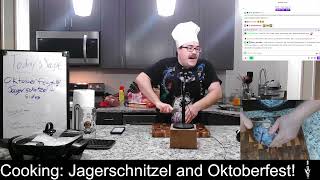 Doctor Whos Cooking Jagerschnitzel and German Sides for Oktoberfest The WBPL76 Cooking Show [upl. by Yerrok]