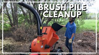 Shredding and Chipping brush and branches for compost [upl. by Auhsot]