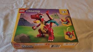 Lego Content Creator 3 in 1 Red Dragon 31145 [upl. by Elladine]