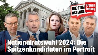 Nationalratswahl 2024 Die Spitzenkandidaten im Portrait  kronetv NEWS [upl. by Crellen]