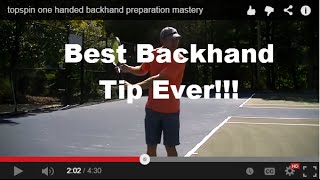 Backhand Tennis Lesson Best Backhand Tip Ever [upl. by Beitnes592]