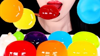 ASMR RAINBOW WATER DROP JELLY eating sounds MUKBANG 무지개 물방울 젤리 먹방 [upl. by Rehsu]