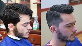 Classic Haircut amp Beard Shape Up Tutorial by MC Barber [upl. by Elah]