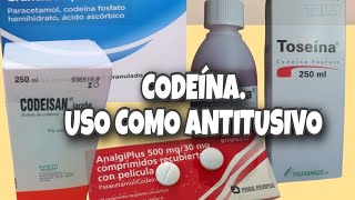 CODEÍNA Y SU USO PARA LA TOS SECA 0 IMPRODUCTIVA tos opiates gripe [upl. by Adyan]