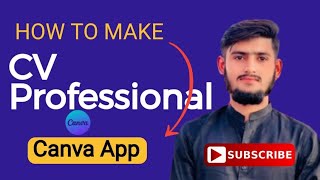 How Make to Professional CV design in Canva App free Template canvatutorial logo graphicdesign [upl. by Ylloh797]