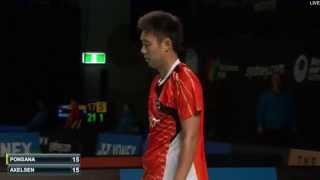 Viktor Axelsen  Boonsak Ponsana Australian Badminton Open 2015 QF [upl. by Vincents]