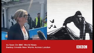 As Seen On BBC World News  Banksy Unveils New Works Across London [upl. by Tennes]