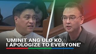 Cayetano Zubiri apologize to each other after heated exchange  ABSCBN News [upl. by Rramed]