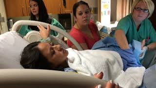 Baby 3s Unmedicated Hospital Birth Vlog  The Dainty Pear [upl. by Ahtreb197]