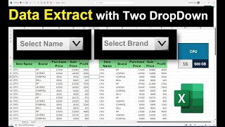 how to extract data in dropdown list in excel [upl. by Conrado]