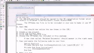 Using Themes in VB6 Tutorial [upl. by Auqenes995]
