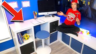 HOW he BUILT a desk using IKEA STORAGE units KALLAX [upl. by Brook]