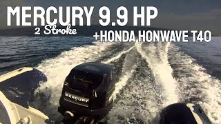 Honda Honwave T40 Inflatable Boat  Mercury 99 HP 2 Stroke Outboard  Gopro [upl. by Lirbij432]