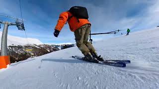 Fraitenbahn Skiing in Nauders Austria  Tirol 2024 Insta360 ONE RS [upl. by Josepha769]