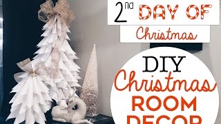 3 EASY Christmas Room Decor DIYs  2nd Day of Christmas  DIY Christmas Trees for Small Spaces [upl. by Aila]