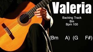 Valeria  Flamenco Backing Track in Bm  With Chords And Short Full Track [upl. by Hassadah]