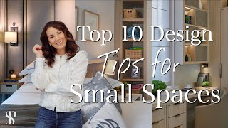 TOP 10 INTERIOR DESIGN TIPS FOR SMALL ROOMS  BEHIND THE DESIGN [upl. by Bonar]