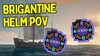 Brigantine Hourglass HELM POV Sea of Thieves [upl. by Liv]