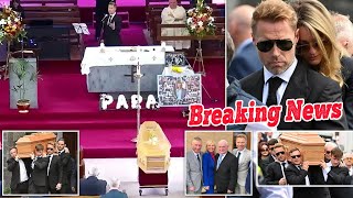 Emotional Ronan Keating sings This Is Your Song at brother Ciarans funeral in moving final [upl. by Airdnaxila761]