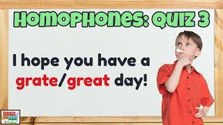 Homophones Quiz 3 for Kids [upl. by Soilissav]