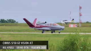 2020 Cirrus SF50 G2 Vision Jet  Taxi amp Takeoff  New Century AirCenter JCIKIXD  N703SJ [upl. by Vail]