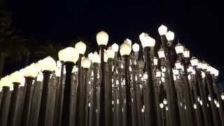 Los Angeles California  LACMA Urban Light HD 2014 [upl. by Kipper]