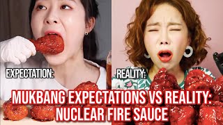 the EXPECTATIONS vs REALITY of nuclear fire sauce [upl. by Ysied]