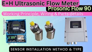 EndressHouser Ultrasonic Flow meter explain  prosonic flow 90 transmitter flowmeter prosonic [upl. by Pals]