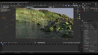 Learning and making Blender Landscape using rocks and environment [upl. by Auqinot]